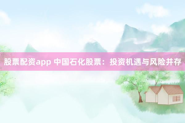 股票配资app 中国石化股票：投资机遇与风险并存