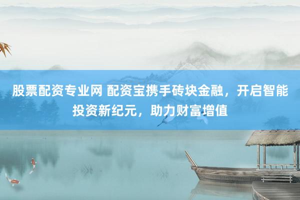 股票配资专业网 配资宝携手砖块金融，开启智能投资新纪元，助力财富增值