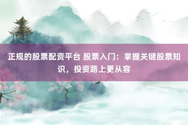 正规的股票配资平台 股票入门：掌握关键股票知识，投资路上更从容