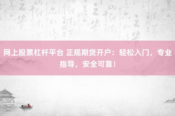 网上股票杠杆平台 正规期货开户：轻松入门，专业指导，安全可靠！