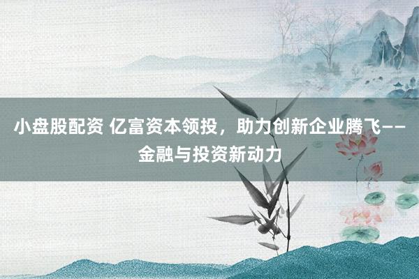 小盘股配资 亿富资本领投,助力创新企业腾飞——金融与投资新动力