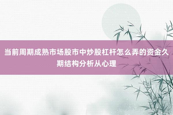 当前周期成熟市场股市中炒股杠杆怎么弄的资金久期结构分析从心理