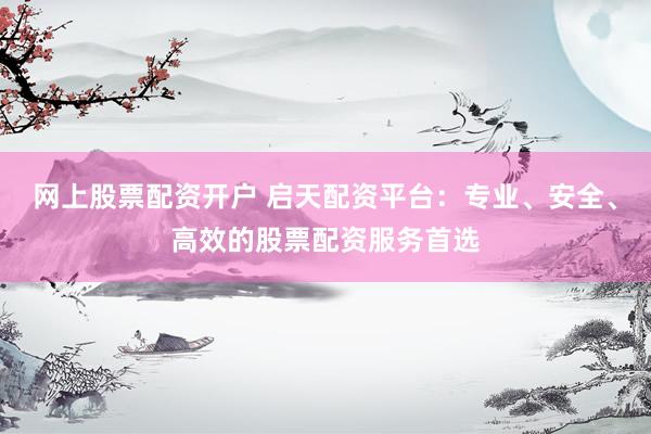 网上股票配资开户 启天配资平台：专业、安全、高效的股票配资服务首选